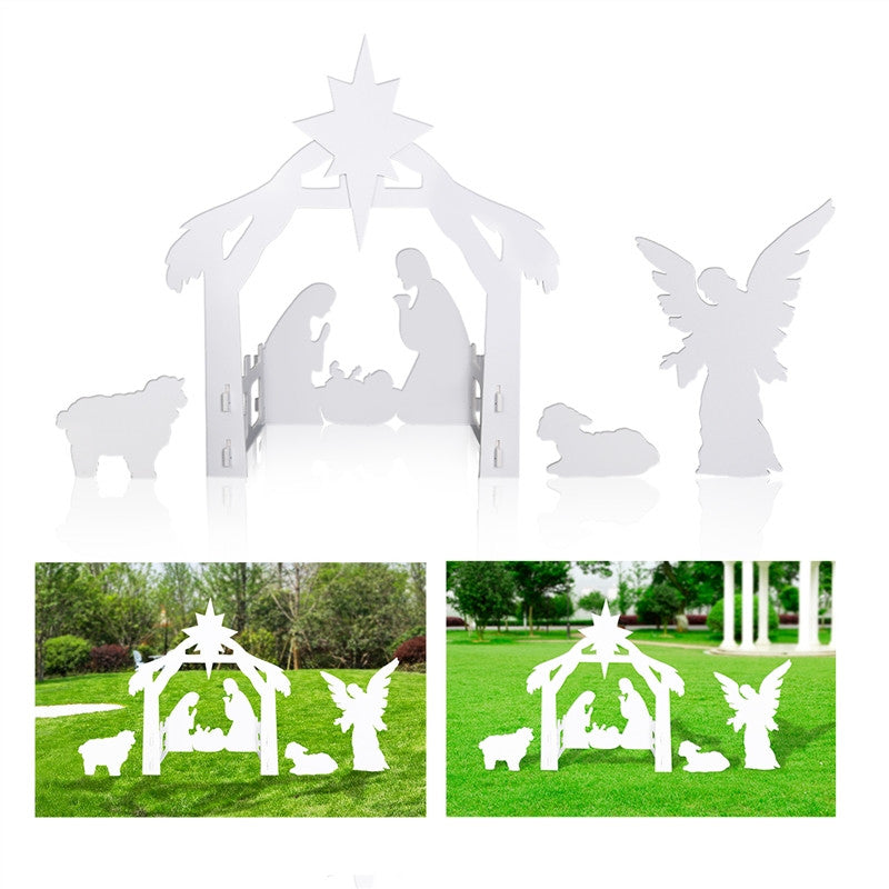 UNOMOR Christmas Outdoor Nativity Set Garden Nativity Scene Yard Sign